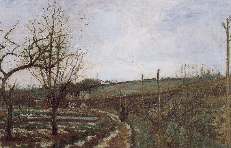 winter scene, Camille Pissarro